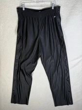 Vintage Eastbay Pants Mens Large Black Silky Dazzle Tear Away Breakaway Shiny