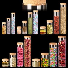 80ml 1000ml Glass Vial Jars Big Test Tube Bottle Crafts Seal Pot Storage Empty