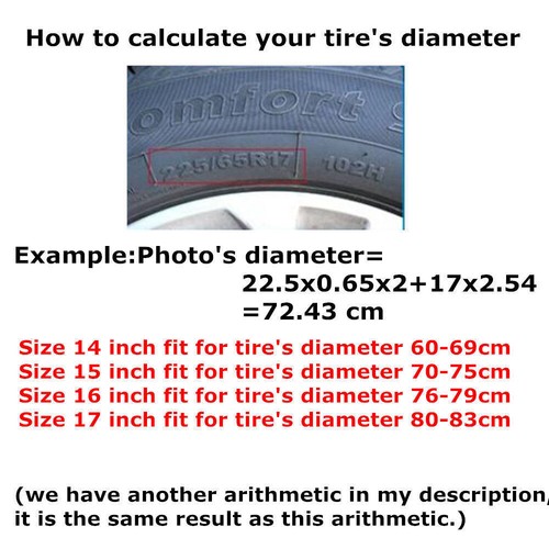 18'' TIRE SPARE WHEEL COVER FOR LT 295/75R16 295/70R18 295/70R17 295/65R18 TYRE - Picture 9 of 12
