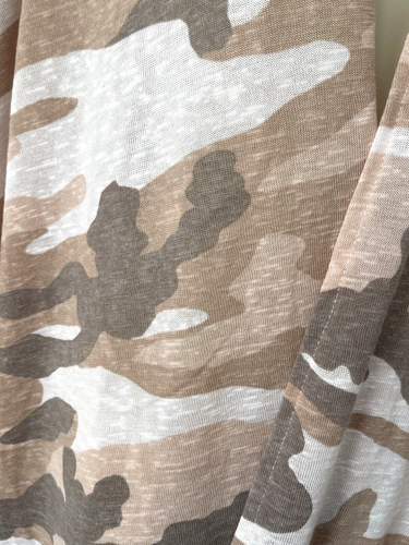 KAKTUS Women's Lg/XL Lightweight Camo Print Kimono Style Wrap Tan/Pinks NWT - Picture 8 of 9