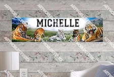 Personalized/Customized Tiger Name Poster Wall Art Decoration Banner