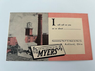 F E Myers & Bros Company Ashland Ohio Postcard