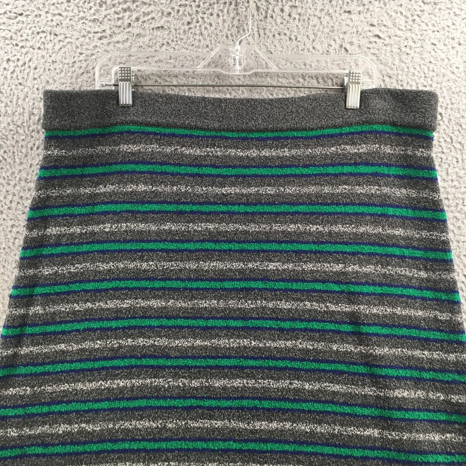 Liz Claiborne A 字裙女式 XXL 多色条纹弹性腰带新品 — 第 2/4 张图片