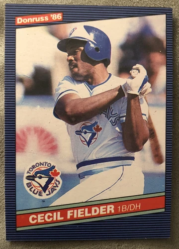 1986 Donruss Cecil Fielder Rookie (RC) Baseball Card #512 Blue Jays