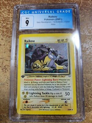 Buy 2001 Raikou 13/64 Neo Revelation Holo Pokemon Card CGC 9 Mint Online