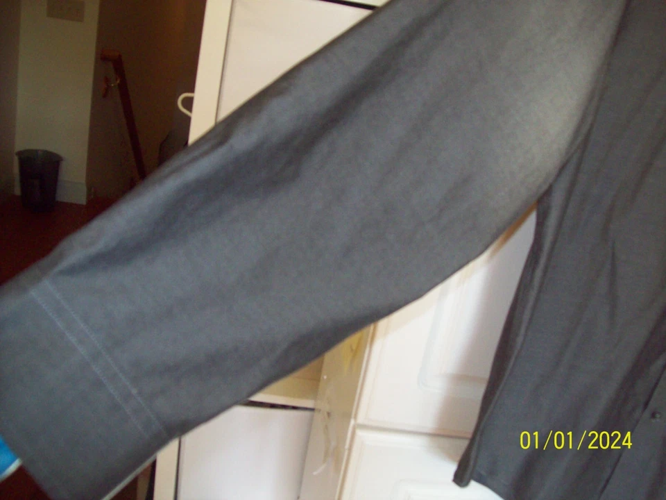 Camisa de Vestir GRIS OSCURO CROFT & BARROW PINPOINT Talla 17 36 100% Algodón SIN PLANCHAR Foto 4 de 4