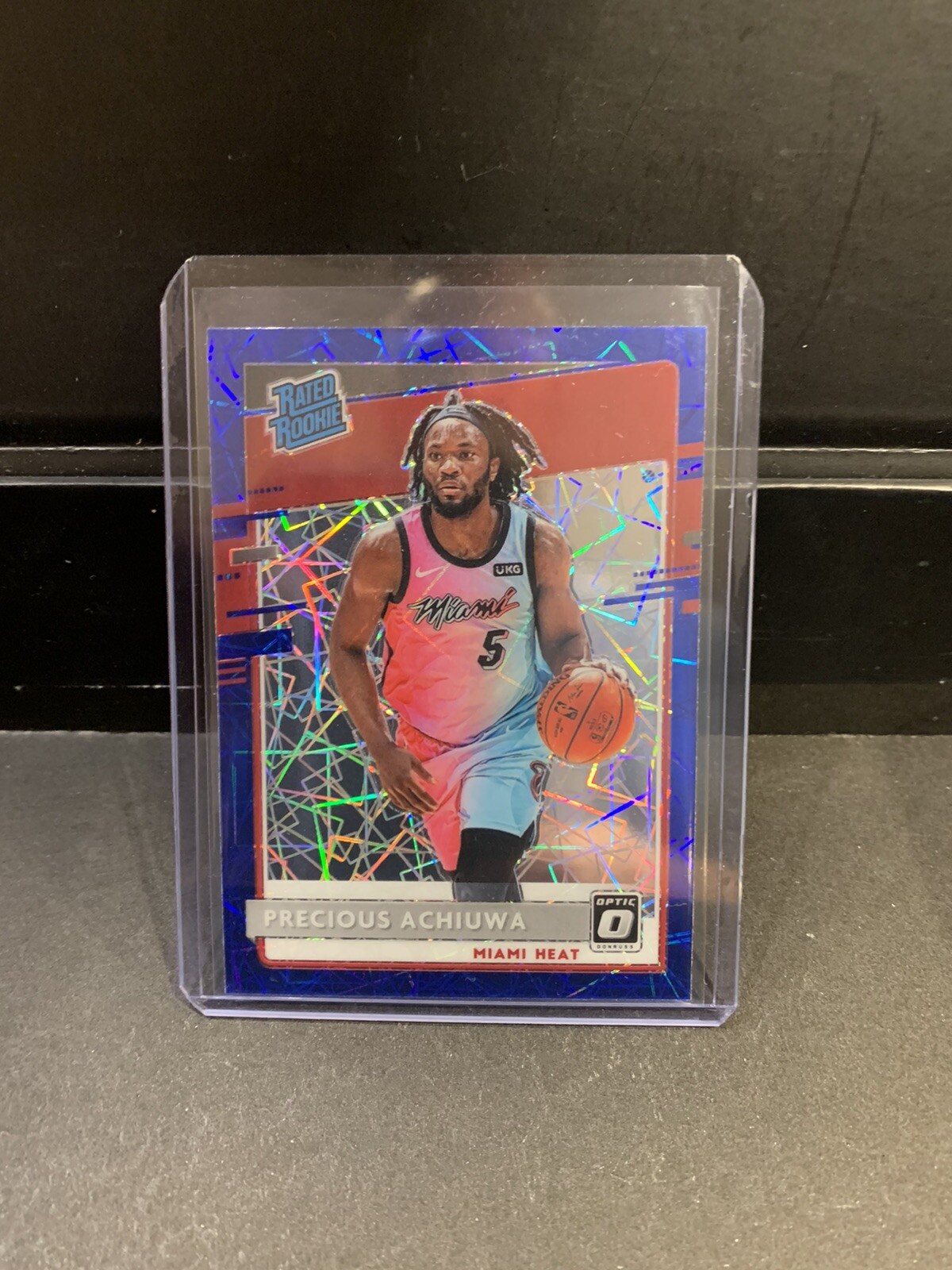 2020-21 Donruss Optic Blue Velocity #170 Precious Achiuwa RC Miami Heat