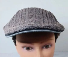 Men Knitted Lined Winter Warm Newsboy CapDriving Cabbie Berets Flat Hat.