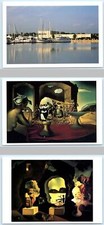 3 Postcards ST. PETERSBURG, FL ~ Artist SALVADOR DALI MUSEUM Art 1990s ~ 4"x6"