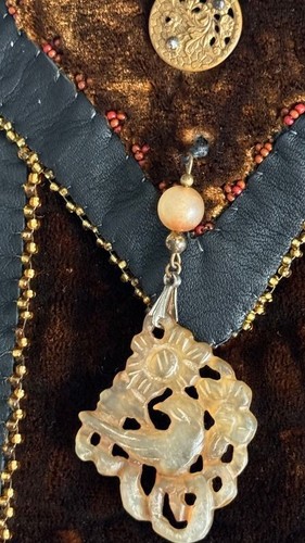 FAITH FELLOWS borsa piccola vintage Vermont fatta a mano in pelle/velluto - Foto 13 di 15