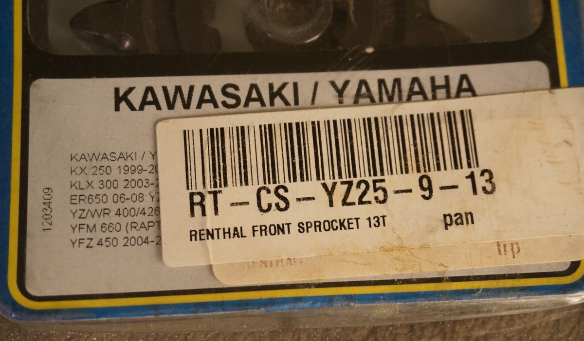 かっちんＫ Renthal - RT-CS-YZ25-9-13 - Front Sprocket, 13T KX250 KLX300