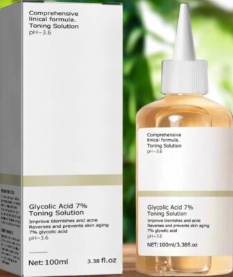 Glycolic Acid 7% Toning Solution 100ml | Exfoliates, Brightens, Blemish Control