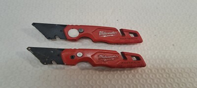 2x Milwaukee 48-22-1502 FASTBACK Folding Utility Knife w/ Blade Storage