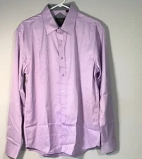 Flex Men’s button down long sleeve dress shirt Size Medium Purple
