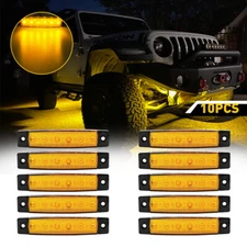 10X Amber LED 6 Side Marker Lights Indicators for Truck Trailer Bus Lorry US EOA