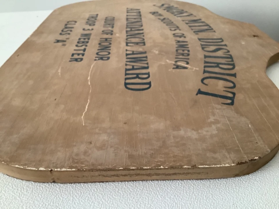 Placa de madeira vintage Boy Scout Smoky Mountain Division Troop 3 Webster TN 20”x14” - Imagem 3 de 3
