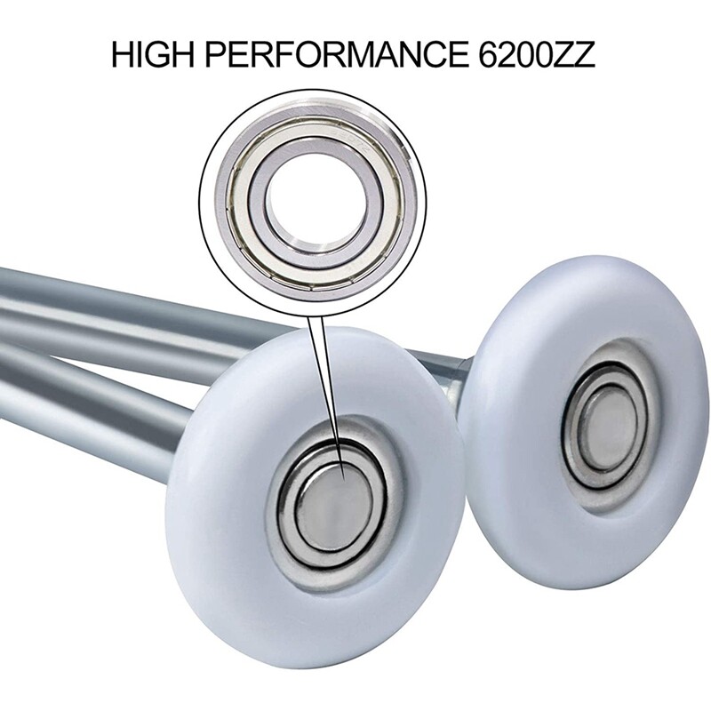 3X(12Pack 2 Inches Garage Door Rollers, 6200ZZ Bearing Nylon Garage