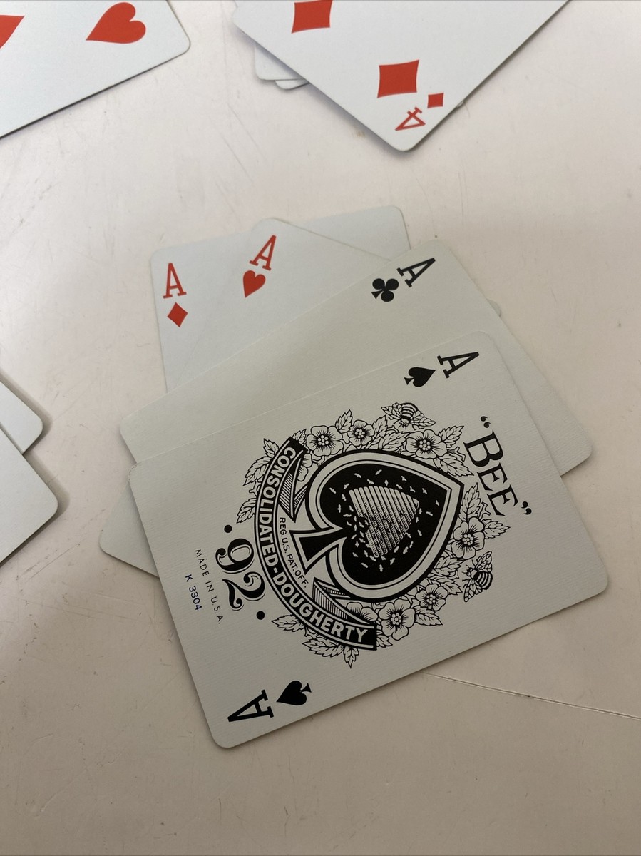Vtg Blue Bee Playing Cards No. 92 Club Special Back No. 67 Cambric