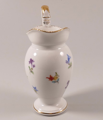 Meissen Prunkt- Sahnekännchen Kännchen gold angespitz Streublümchen 1. Wahl - Picture 4 of 10