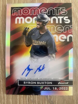 2023 Topps Finest BYRON BUXTON AUTO MOMENTS FMA-BBU - Minnesota Twins