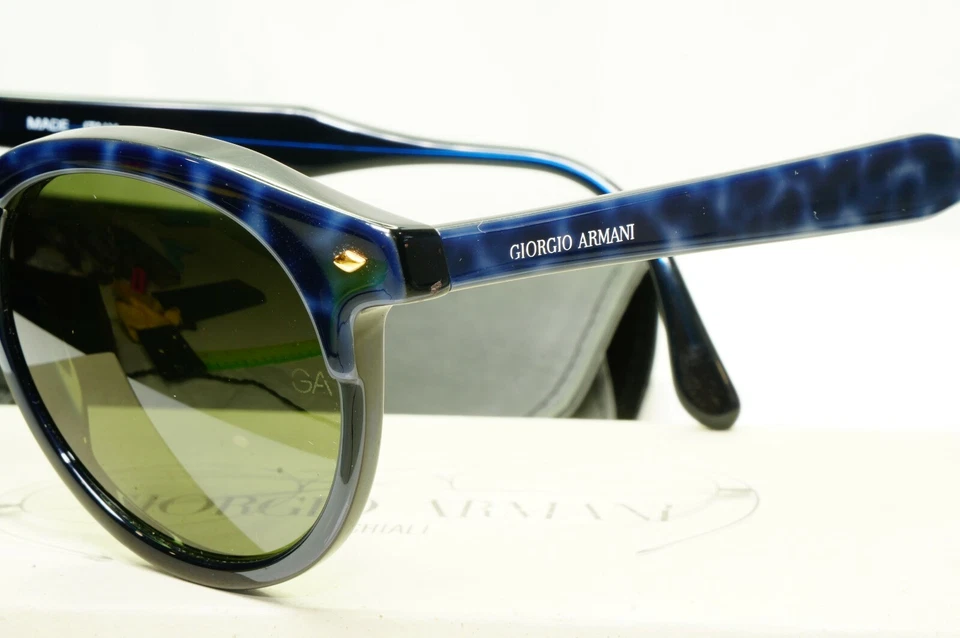 Giorgio Armani 1997 винтаж сине-зеленый ретро солнцезащитные очки Гавана мужские 901 025 - Изображение 2 из 4