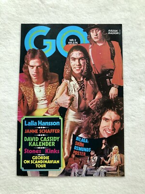 1970s vintage poster USA製 SLADE 1973 Clipping Poster Swedish Music Magazine GO 1970s Vintage