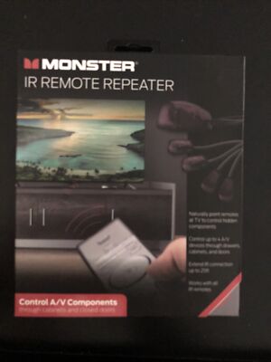 Monster IR Remote Repeater 4 Devices 25 Ft New in Box Remote Control Devices FS