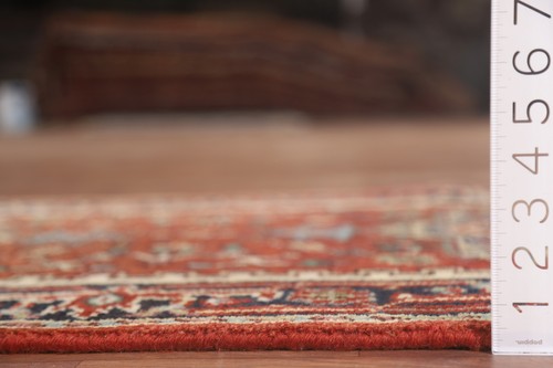 Alfombra de acento anudada a mano india Heriz Serapi 3x6 ft - Imagen 18 de 19