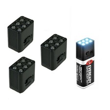 Pack of 3 LED Handheld Mini Flashlight 9 Volt Bright Torch CampingBicycle Riding