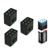 Pack of 3 LED Handheld Mini Flashlight 9 Volt Bright Torch CampingBicycle Riding