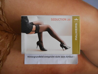 Palmers Seduction Halterlos Feinstrümpfe 20 DEN Gr. 40-42 Schwarz # 1560