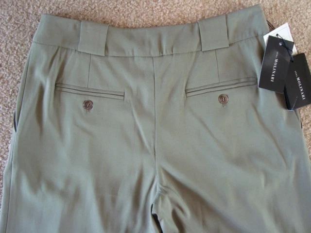 NUEVO CON ETIQUETAS ANNA MOLINARI Hecho en Italia Pantalón Plisado Pierna Acampanada Etiqueta Talla 42 Foto 4 de 4