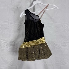 Art Stone "More, More, More" Children's Dance Costume - Gold - Size Small Child