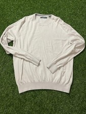 Perry Ellis Crew Neck Pullover Sweater Cream Size XL