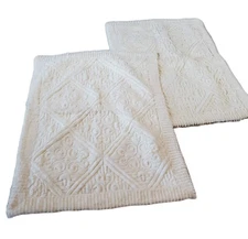 VCNY Plush Pillow Shams Standard Ivory Set If 2 Cotton Blend 20x26" NWOT 