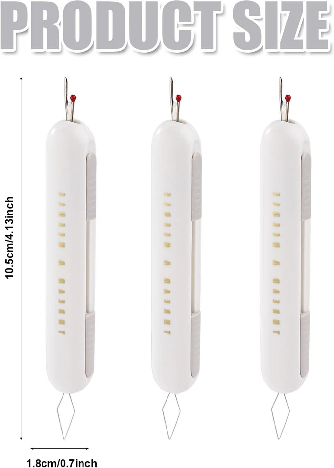 3pcs Upgraded 2 in 1 Needle Threader Seam Ripper, Multifunctional Integrated Sea - Image 4 of 4