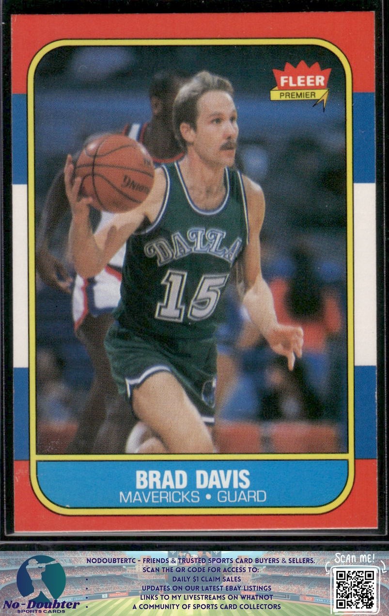 1986-87 Fleer #22 Brad Davis Dallas Mavericks EX-MT PO.86