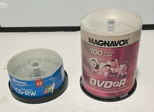 Sony CD-R Memorex CD-RW Magnavox DVD+R Jewel Case Mixed Media Lot