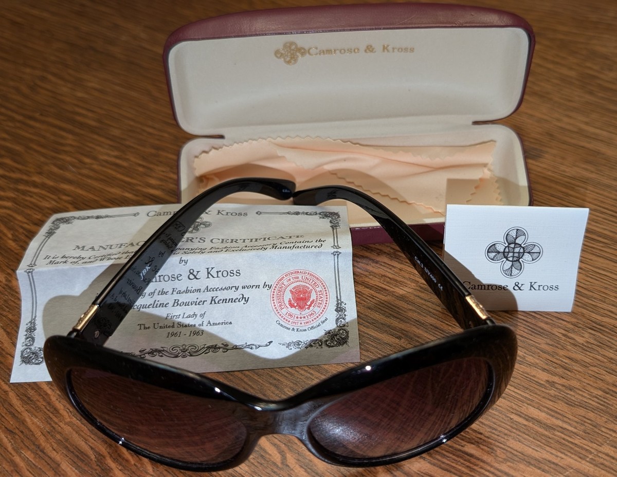 Camrose & Kross Jackie Kennedy Black Sunglasses In Case  display picture 2