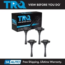 TRQ Engine Spark Ignition Coil Direct Fit Kit of 4 for Sentra Juke Rogue Sport