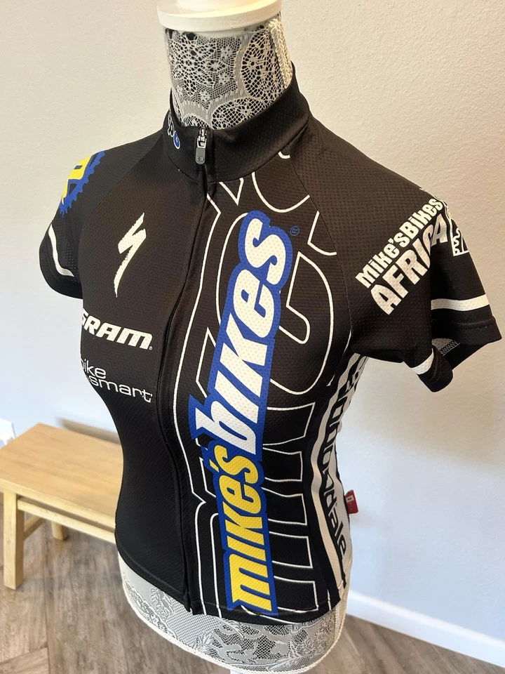 Camiseta deportiva de ciclismo Capo para mujer pequeña negra Cannondale Specialized Sram hecha en Italia Foto 2 de 4