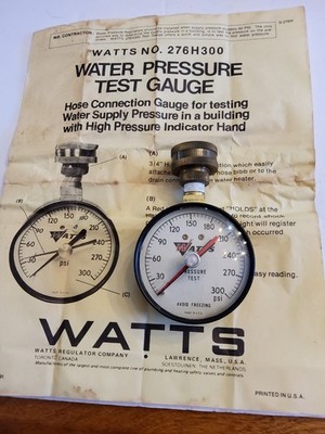 Watts Water Pressure Gauge 3/4