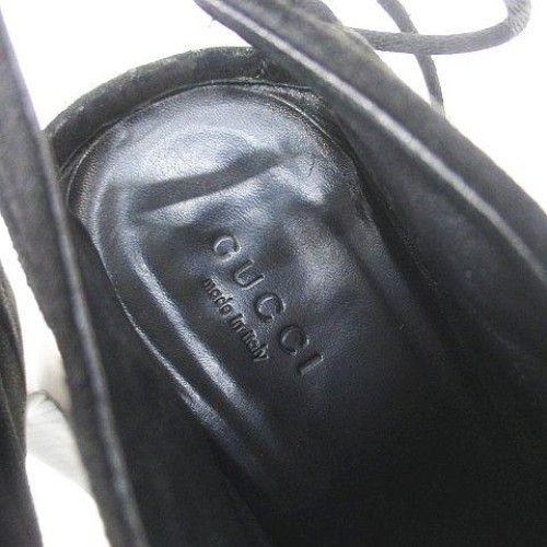 GUCCI Women's Short High Heel Suede Boots Size:37.5/JP:24.5 Black 141192K Authen thumbnail 6