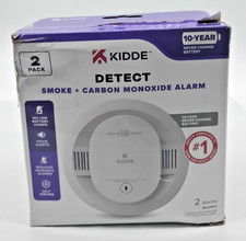 Kidde 30CUD10-V Smoke CO Alarm 2 Pack 10-Year...