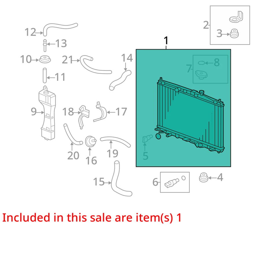 Radiador CVT de 2011 Honda CR-Z 1,5 L A 11037421 Foto 3 de 4