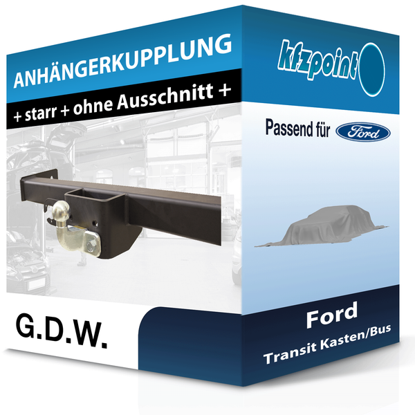 G.D.W. AnhäNgekupplung Starr Passend für Ford Transit Kasten/Bus 10.1985-09.1992-image