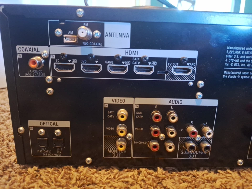 Sony STR-DH540 5.2 Channel 4K AV Receiver - 4K HDMI Bundled With Remote - Image 4 of 4