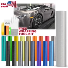 Brushed Aluminum Metal Steel Car Vinyl Wrap Sticker Decal Film Peel and Stick