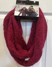Cuddl Duds Women's Infinity Loop Scarf Sangria Soft Knit NWT B15