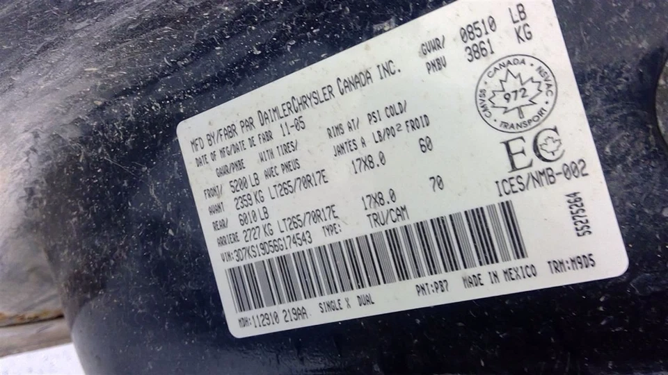 Transfer Case Model NV273 Electric Shift Fits 06-11 DODGE 2500 PICKUP 1712035 Foto 4 de 4